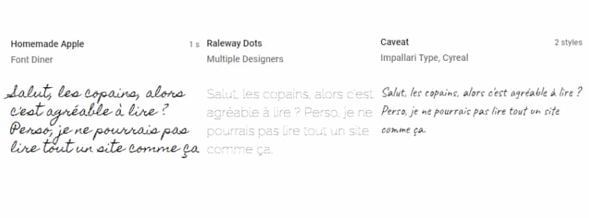 police d'écriture illisibles