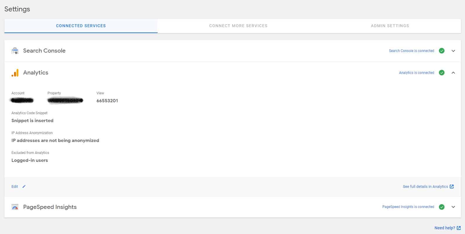 configuration google site kit