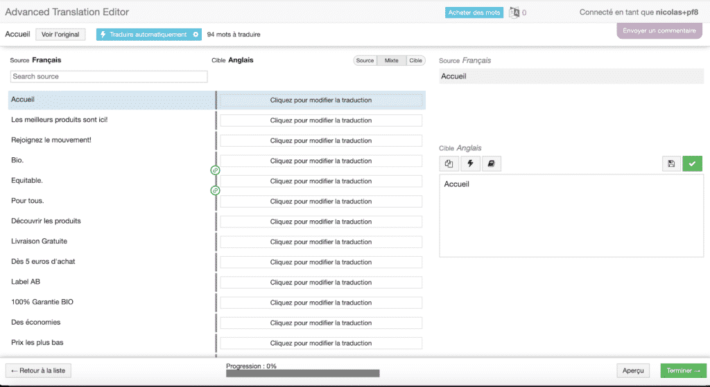 editeur avancé wpml 
