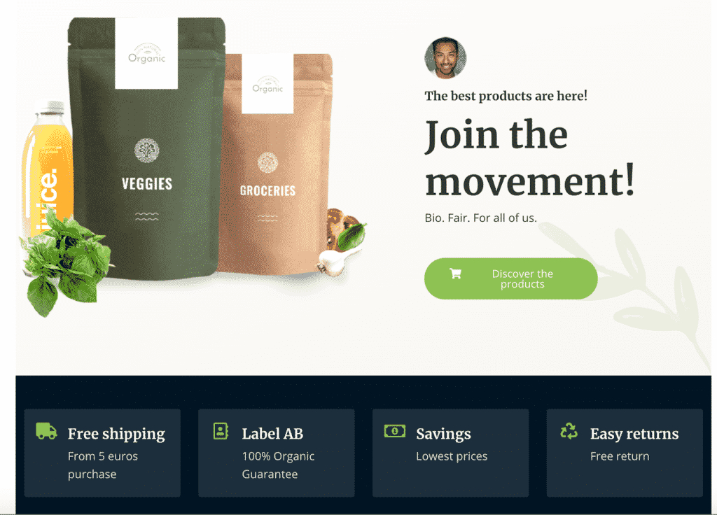 ma page d'accueil traduite en Anglais