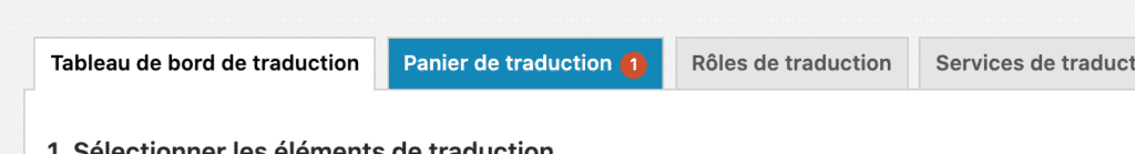 notification panier de traduction wpml