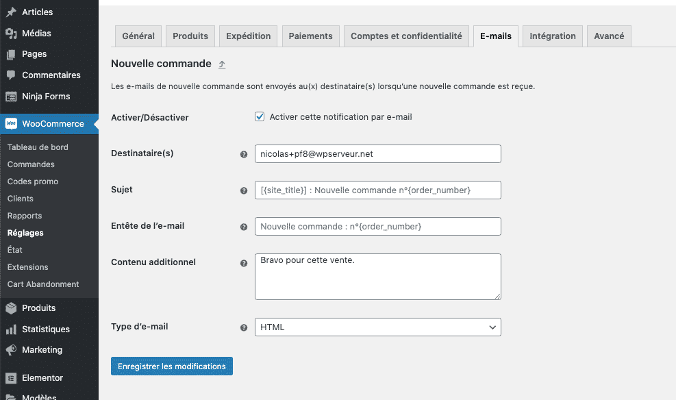 traduction des emails woocommerce avec polylang