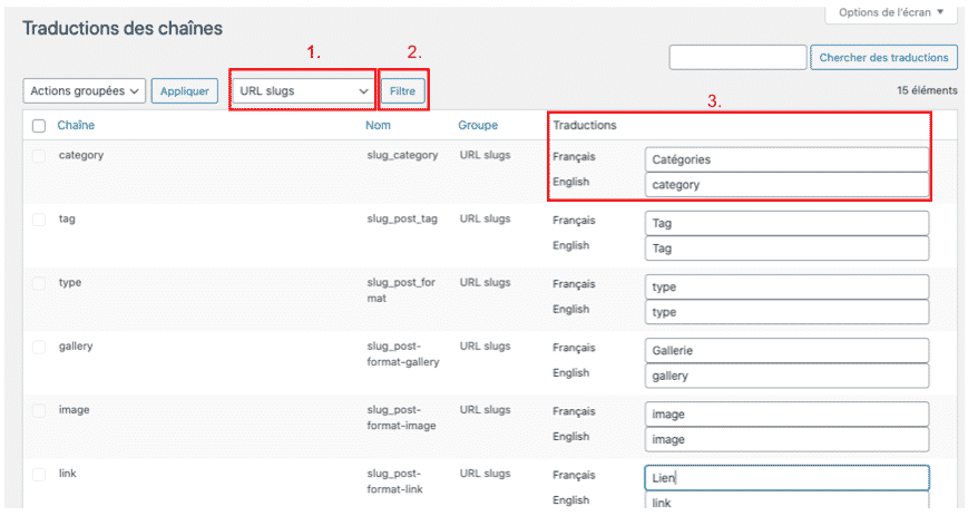 traduction des url polylang