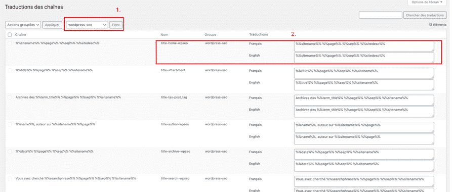 Yoast SEO et polylang
