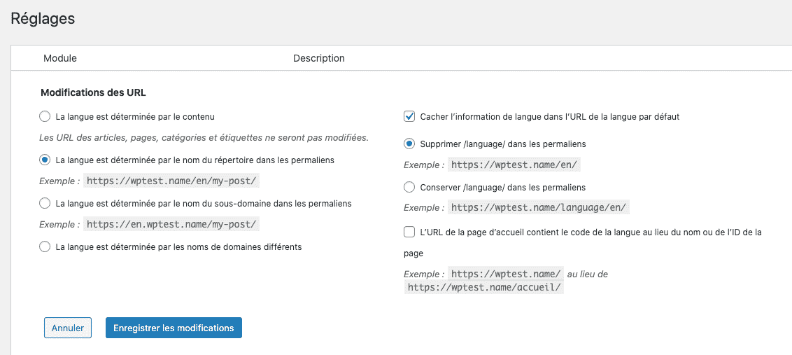 Traduire les urls avec polylang