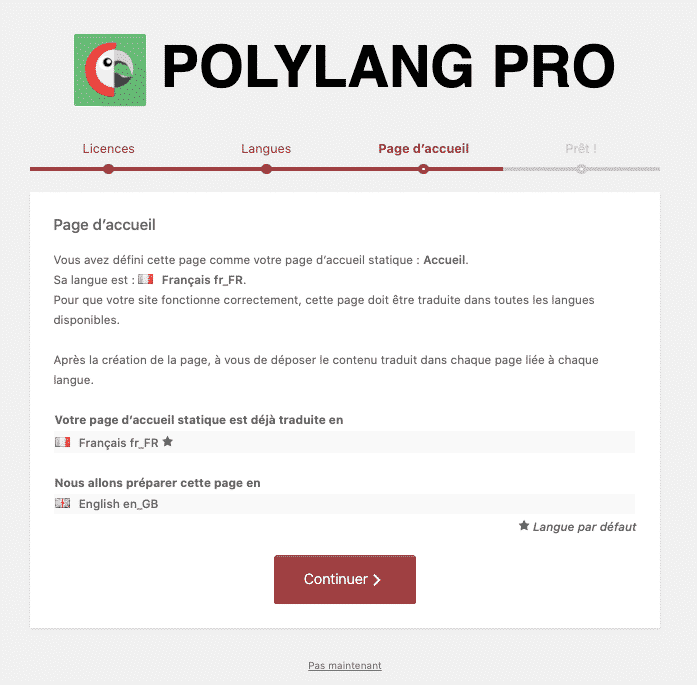 Polylang wizard 
