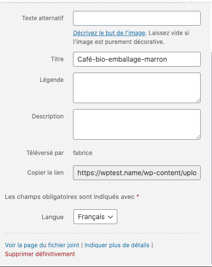 traduire les images avec polylang