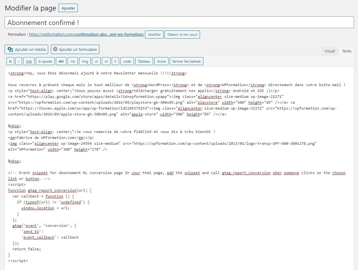No Plugin Editeur WordPress