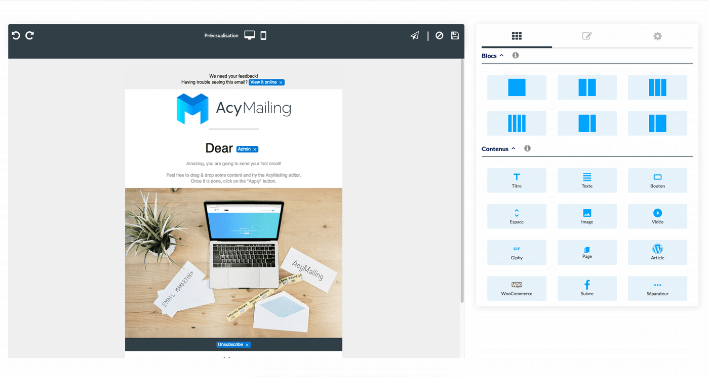 acymailing installation 3