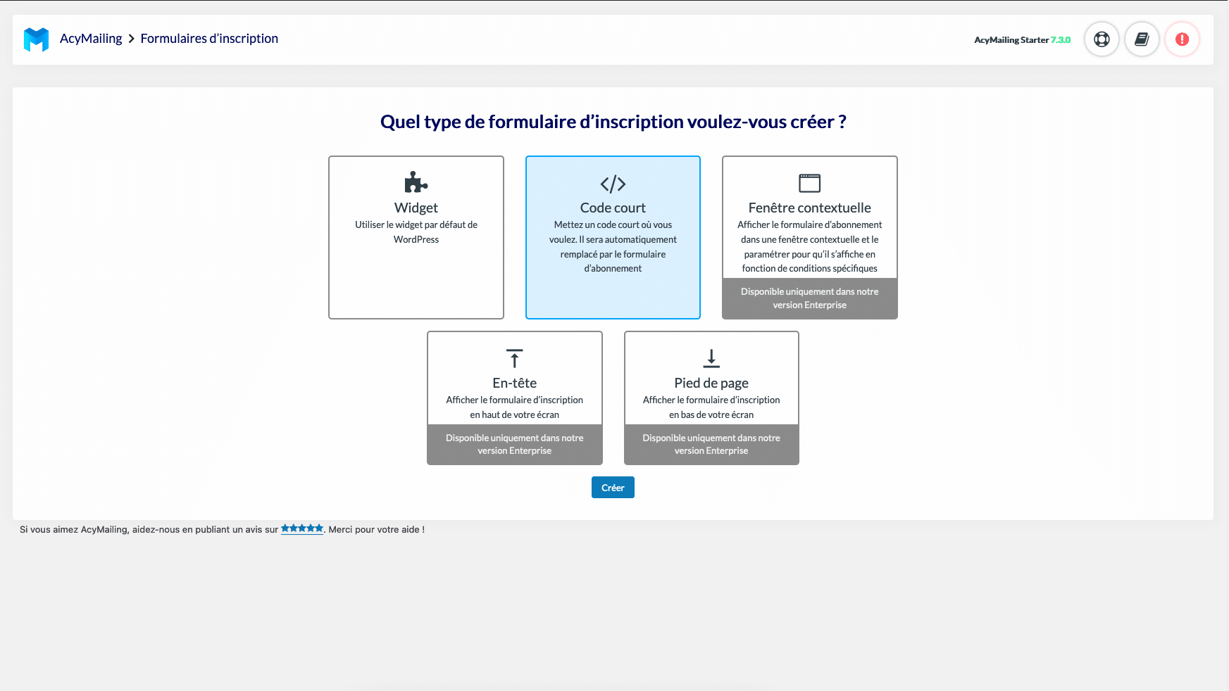 acymailing installation 6