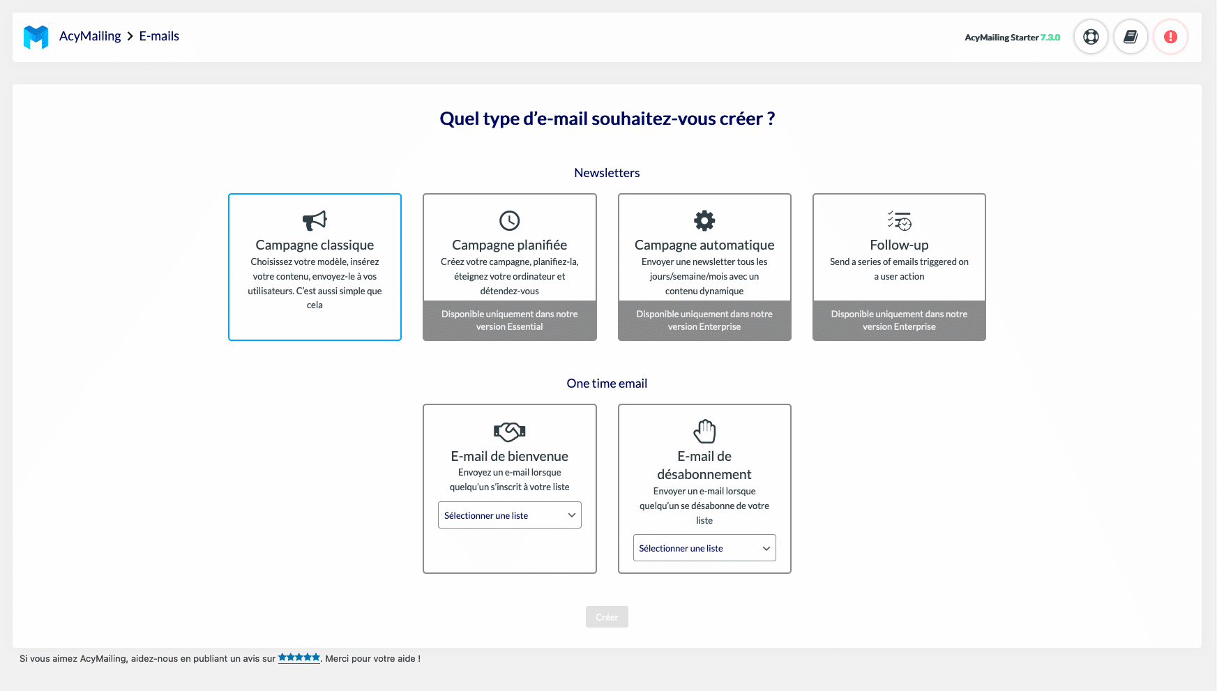 acymailing installation 8