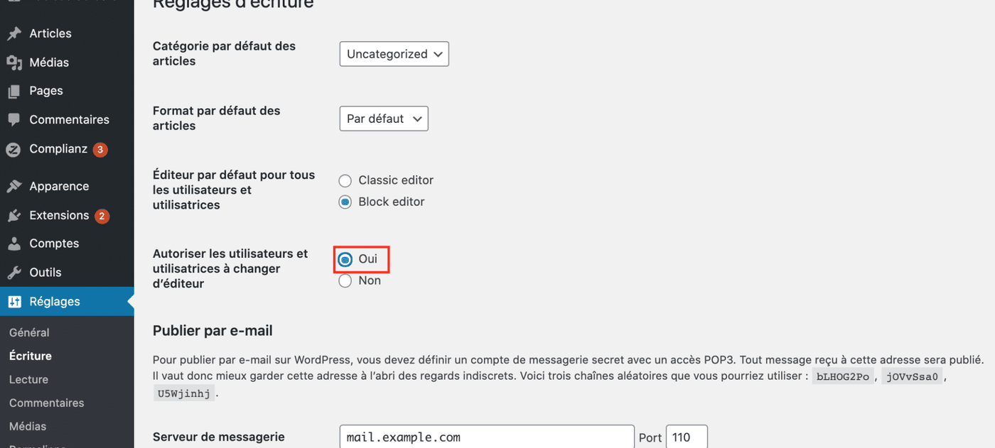 autotiser utilisateurs