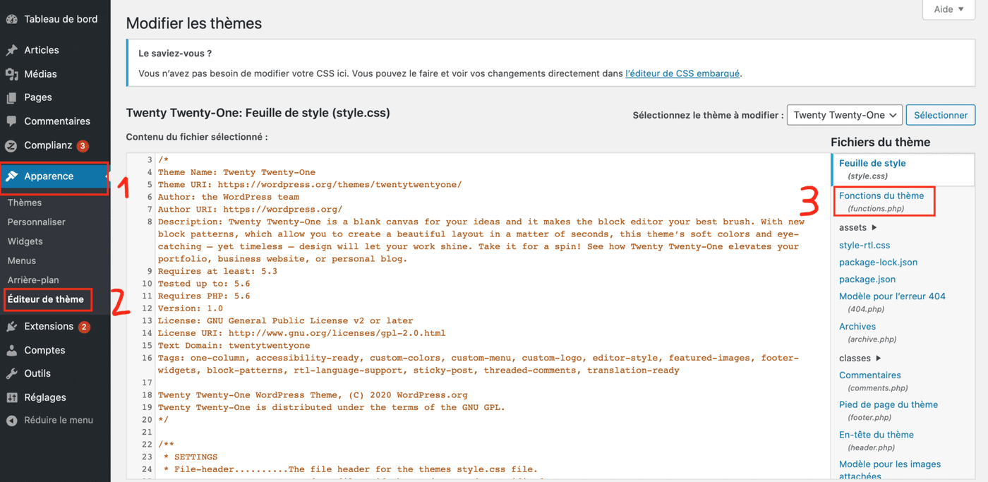 méthode 3 function