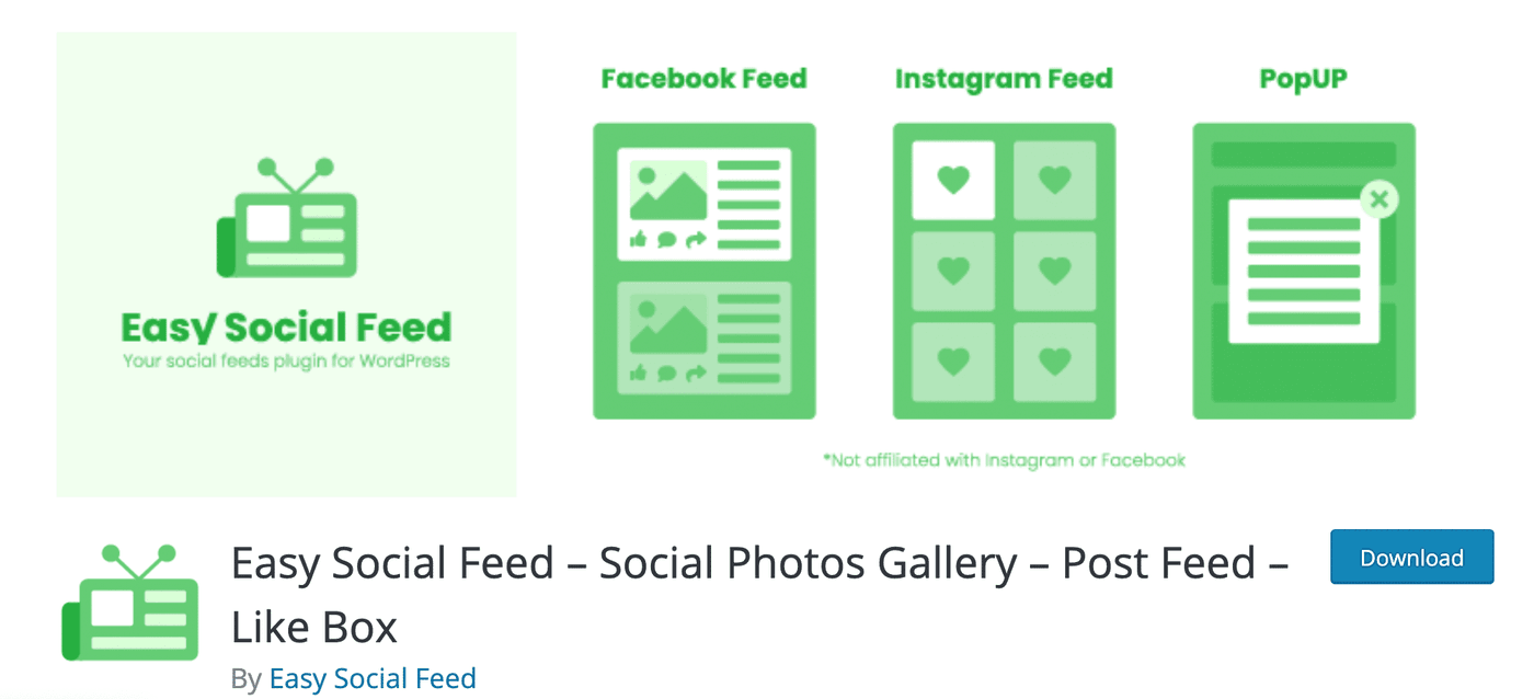 easy social post feed