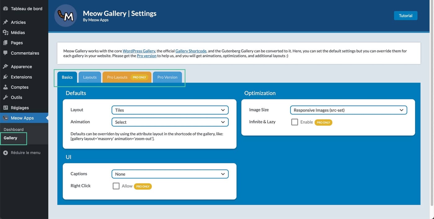plugin galerie photo wordpress meow gallery 5