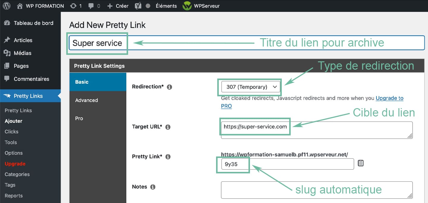 pretty links plugin wordpress 2