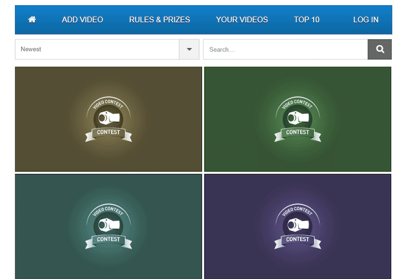 Exemple de campagne pour une soumission de vidéo - Source : Vidéo Contest
