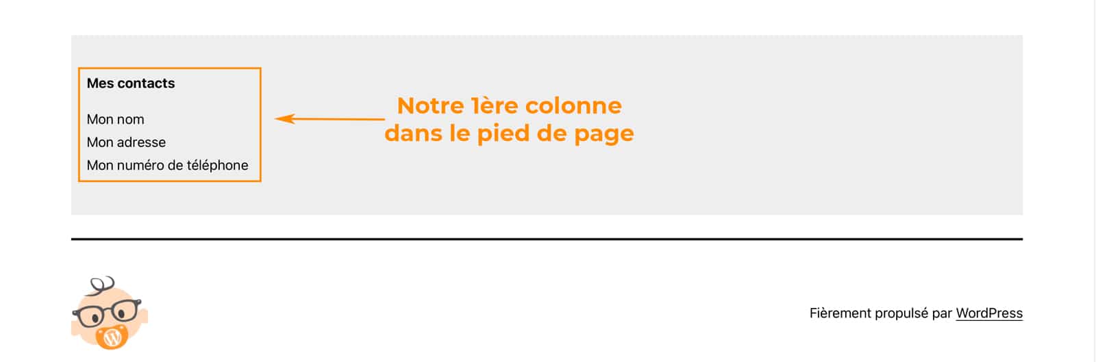 Tutoriel pour créer un pied de page avec des widgets