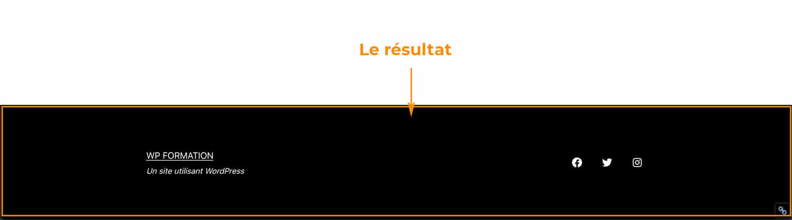 Widget Pied de Page WordPress