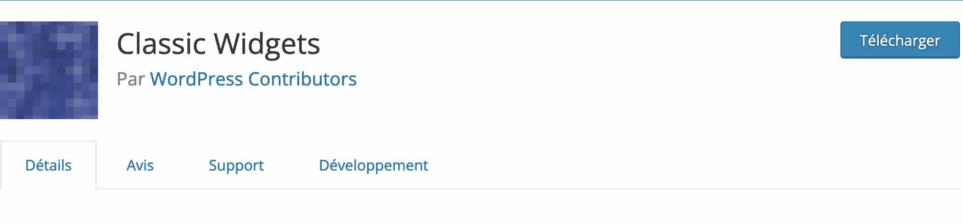 Plugin Classic Widgets