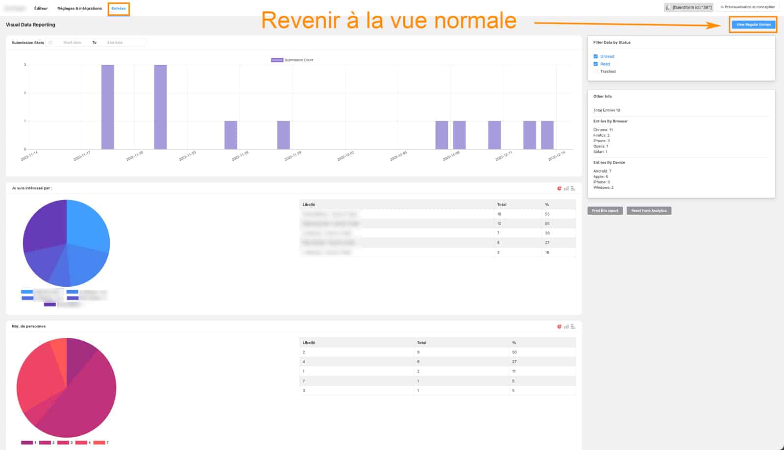 Réglages du plugin Fluent Forms pour WordPress