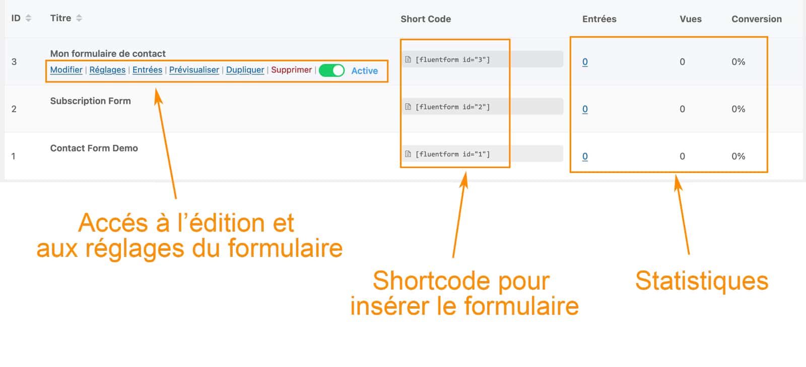 Réglages généraux de Fluent Forms