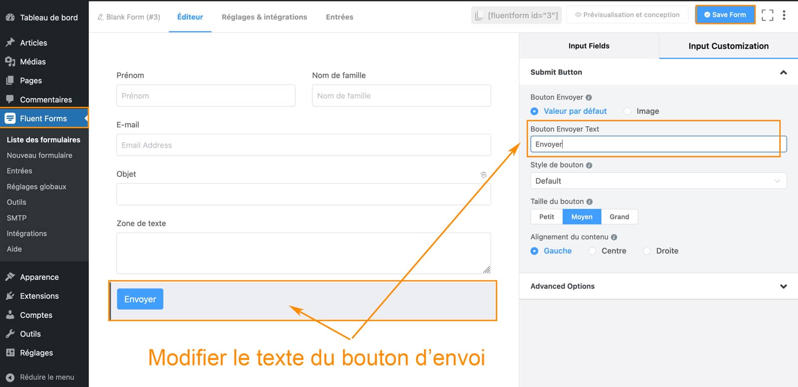 Tutoriel de Fluent Forms le plugin de formulaire WordPress
