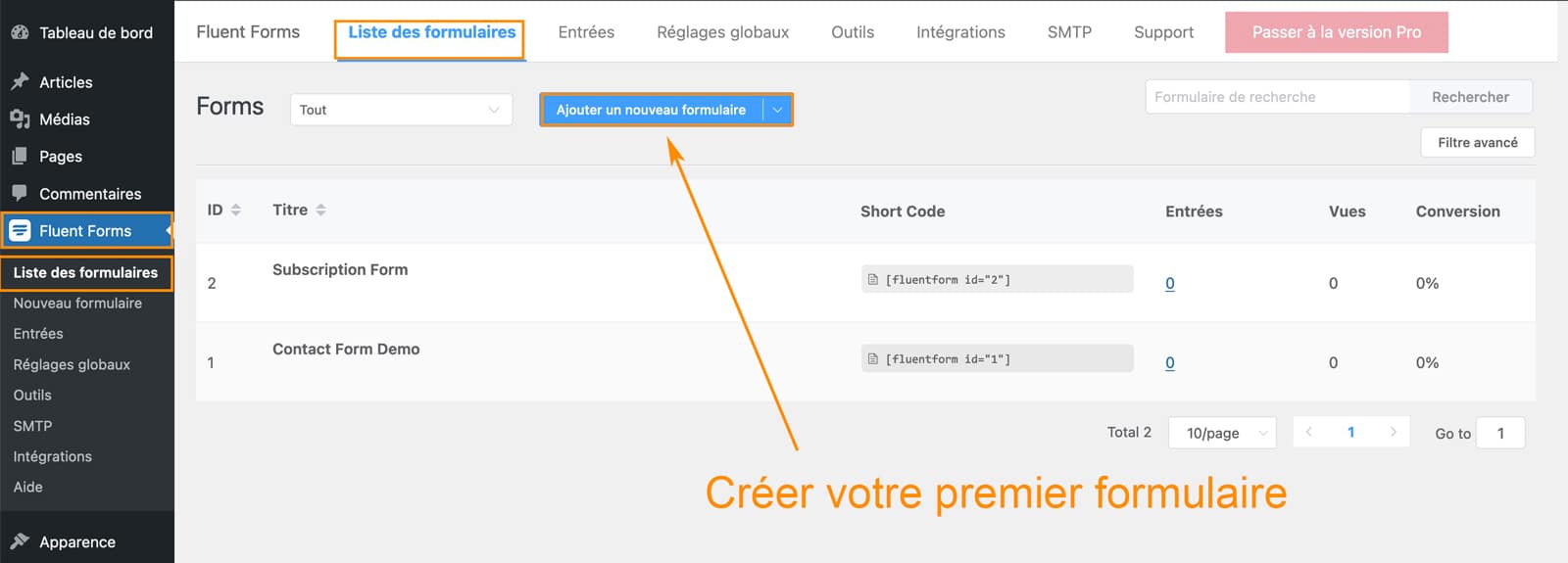 Tutoriel de Fluent Forms le plugin de formulaire WordPress