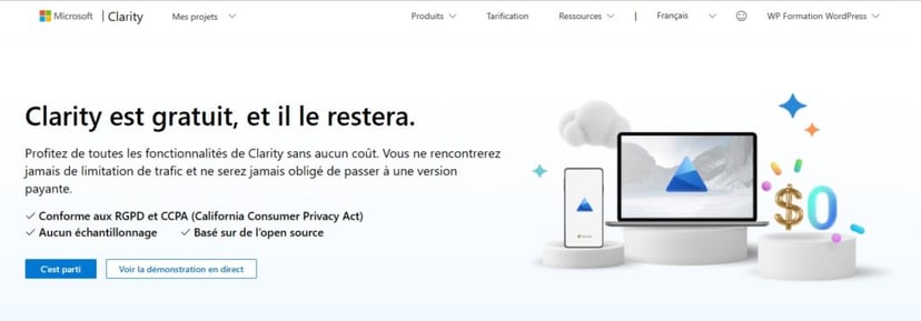 clarity gratuit WordPress