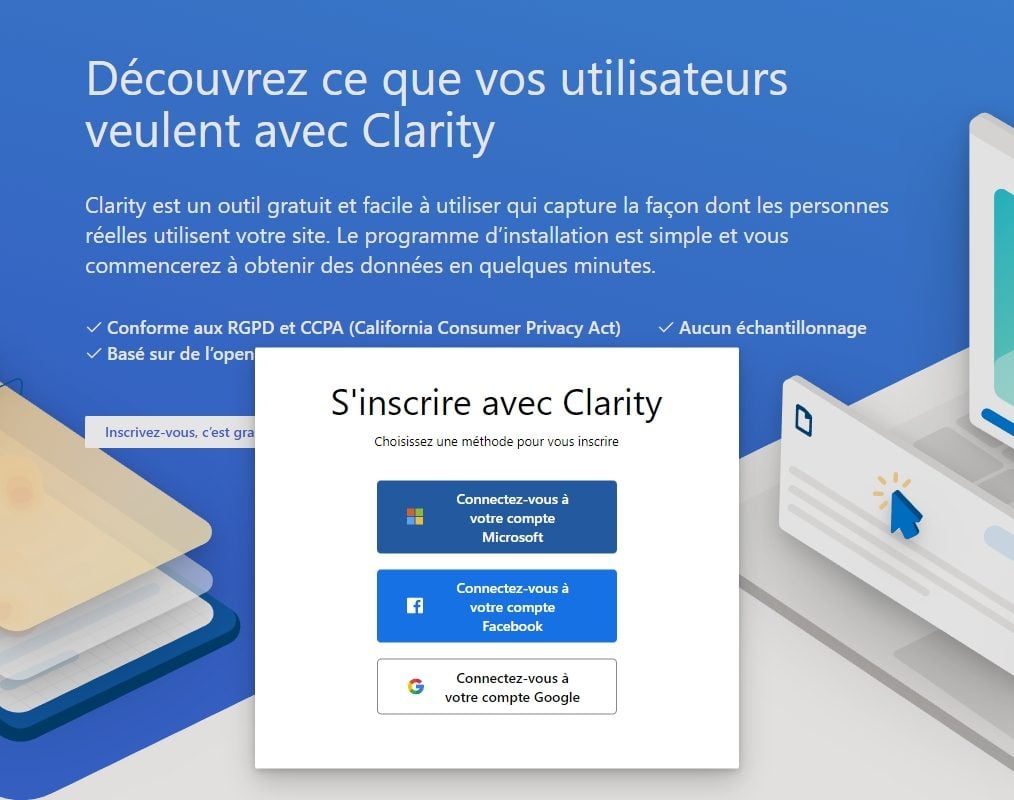 se connecter a Clarity