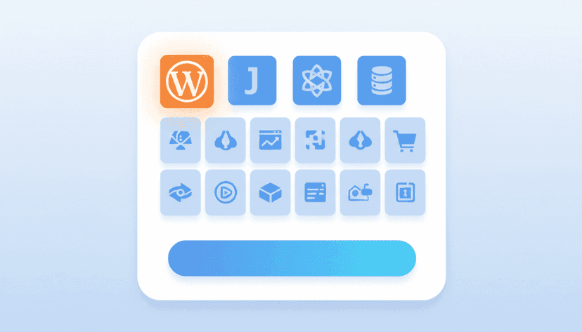 Panneau Softaculous avec WordPress sélectionné pour une installation en un clic