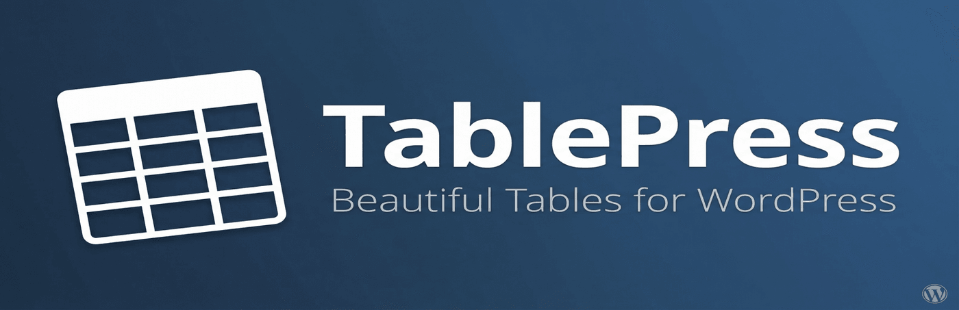 TablePress plugin tableaux WordPress bannière officielle
