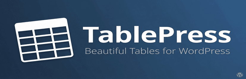 TablePress plugin tableaux WordPress bannière officielle