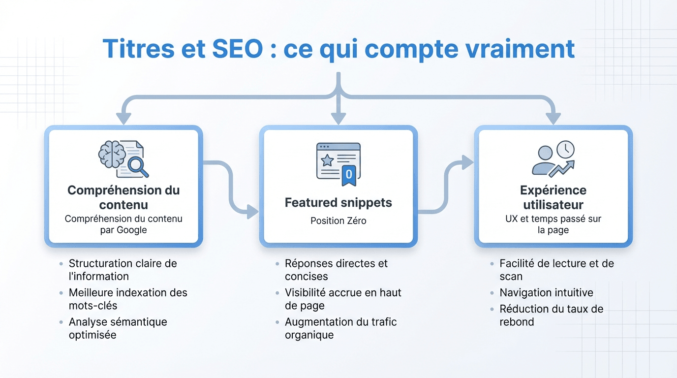 Titres et SEO : compréhension du contenu par Google, featured snippets et expérience utilisateur