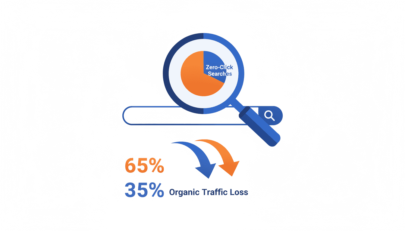 Zero-click SEO 2026 : 65% des recherches Google sans clic