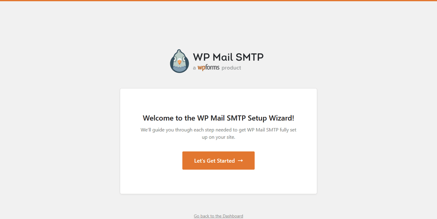 Assistant de configuration WP Mail SMTP après activation