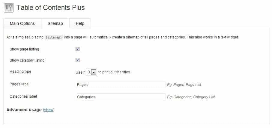 TOC-Sitemap TOC-Sitemap