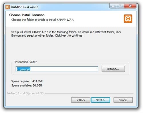 Téléchargement de XAMPP pour créer un serveur local WordPress sous Windows