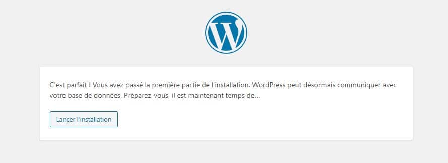 Étape 3 de l'assistant d'installation de WordPress : base de données
