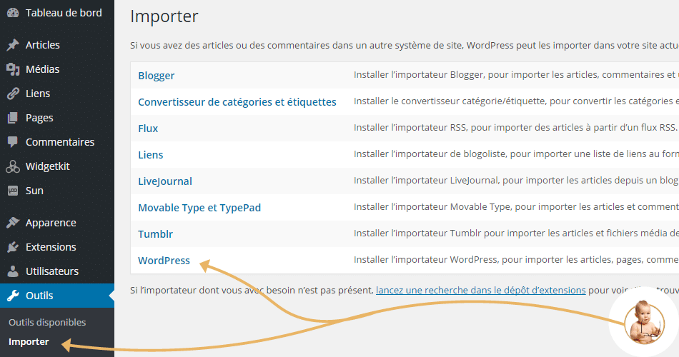 migration wordpress.com exporter