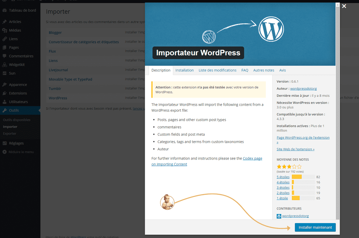 migration wordpress.com exporter