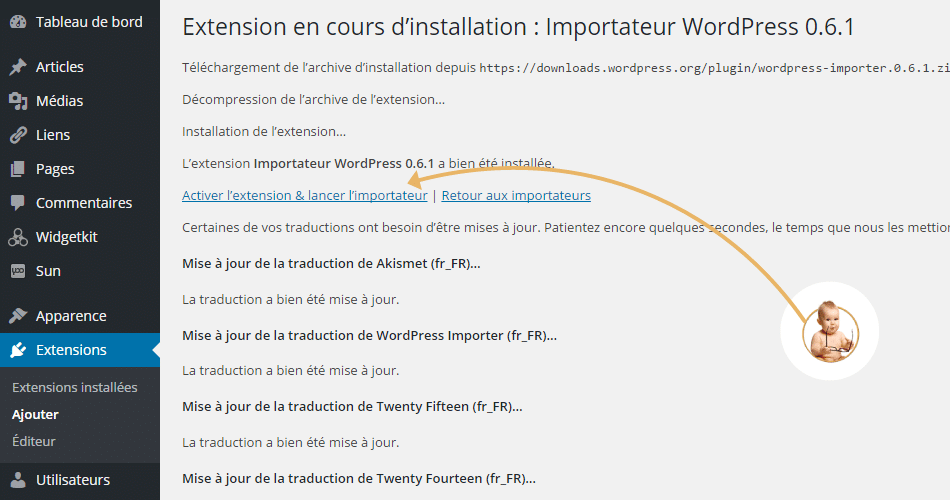 migration wordpress.com exporter