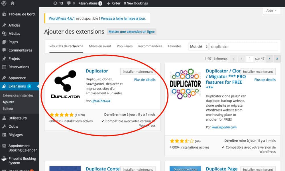 Comment installer Duplicator