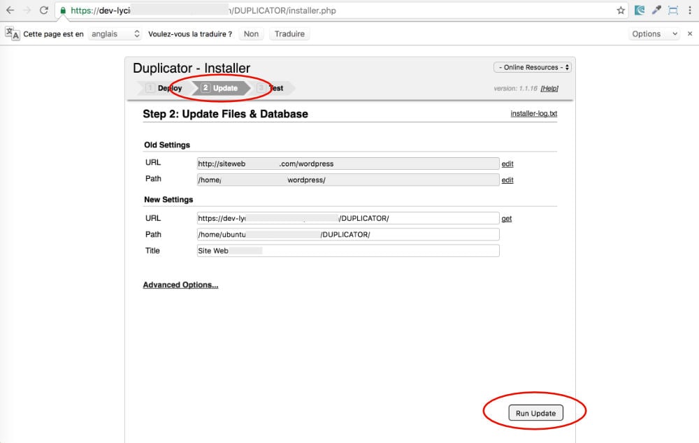 Mettre à jour les données