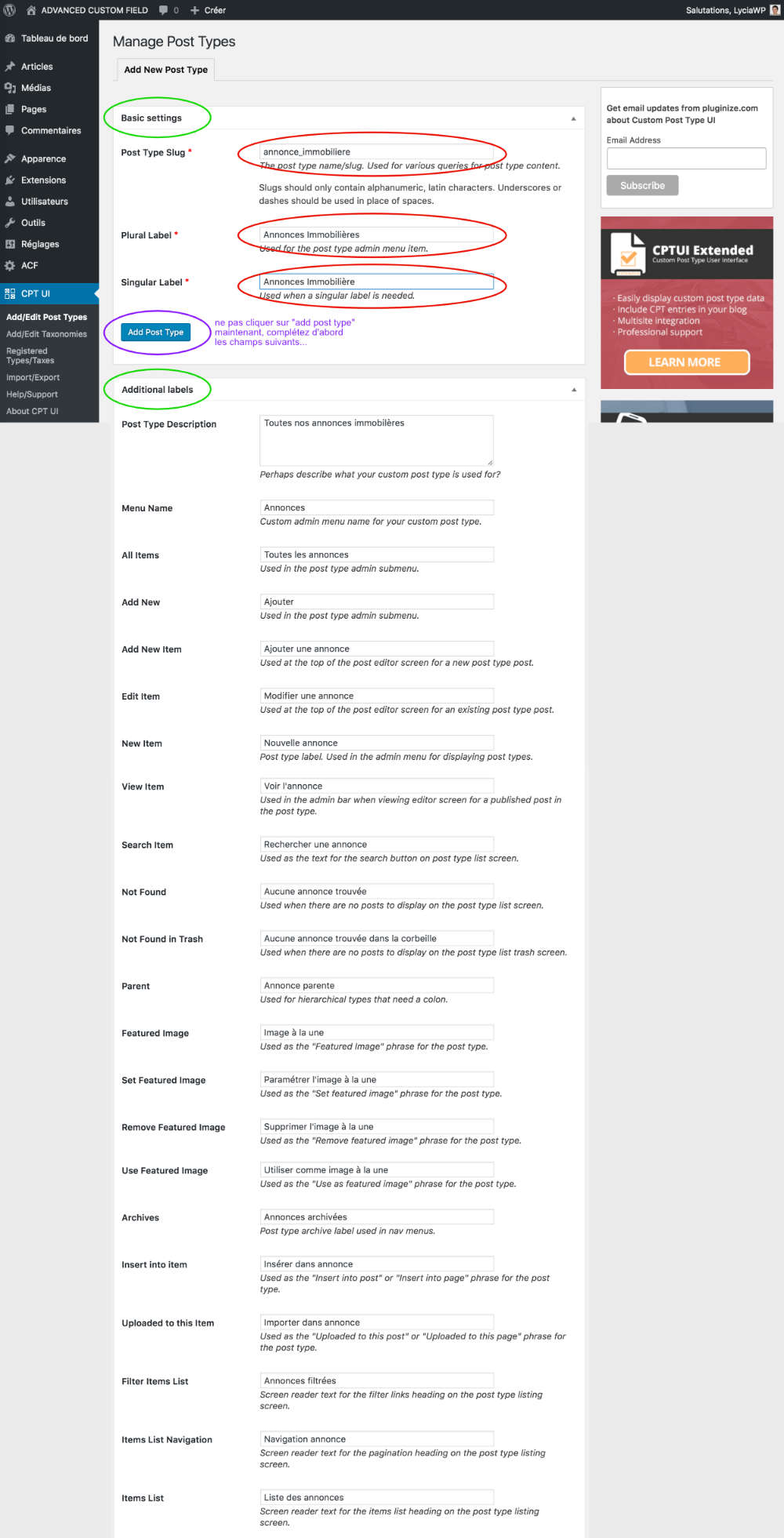 Setting CPTUI partie 1