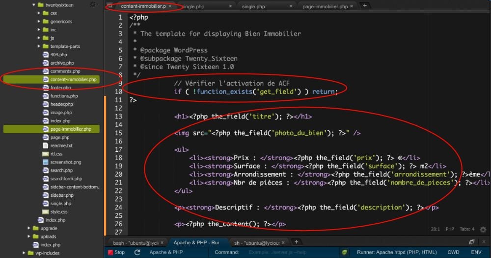 Créer un fichier de contenu