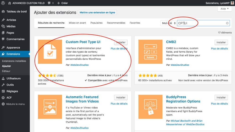 Plugin Custom Post Type UI