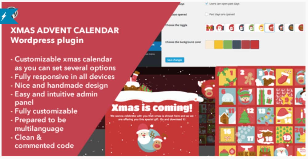 plugin de Noël : Xmas Advent Calendar