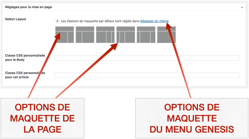 Capture: Options de maquette pour le Framework Genesis