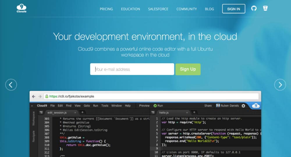 outil de test : Cloud9